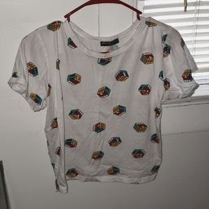Rubic Cube T Shirt/ Crop